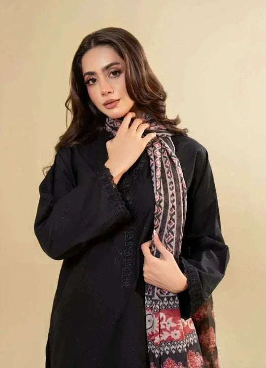 3 PC EMBROIDERED DHANAK SUIT – RR2047 - Rangrezza