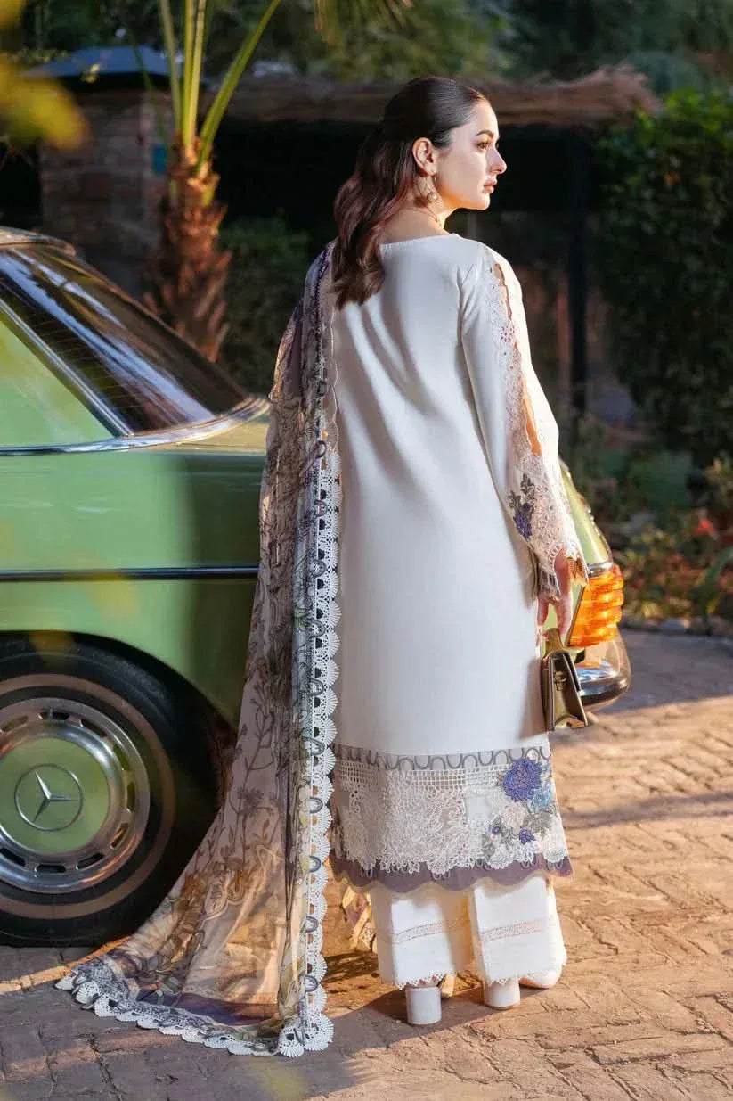 OMBRE - 3 Pc Embroidered Chikan Kari Dhanak - RR2039 - Rangrezza