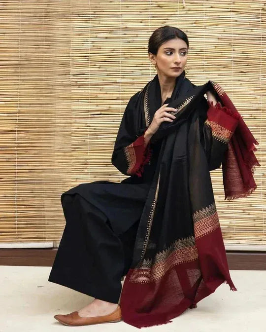 3 PC EMBROIDERED DHANAK SUIT – RR2060 - Rangrezza