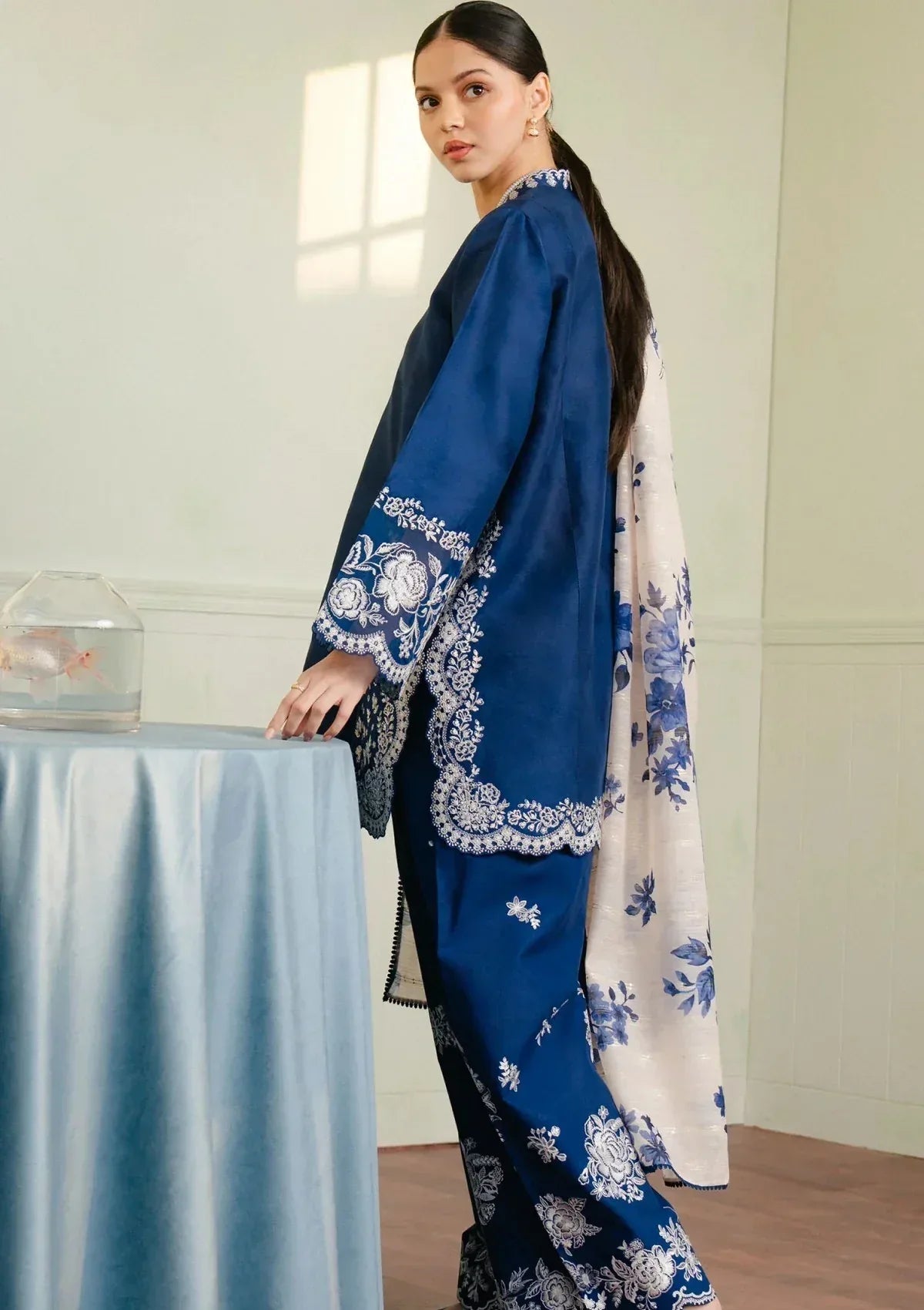 MEADOW-8B 3PC DHANAK - Unstitched Winter Collection - RR2008 - Rangrezza