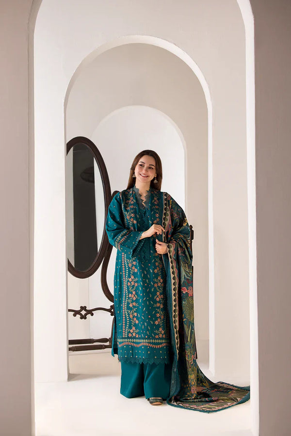 EMBROIDERED DHANAK – 3 Piece Unstitched Winter Suit