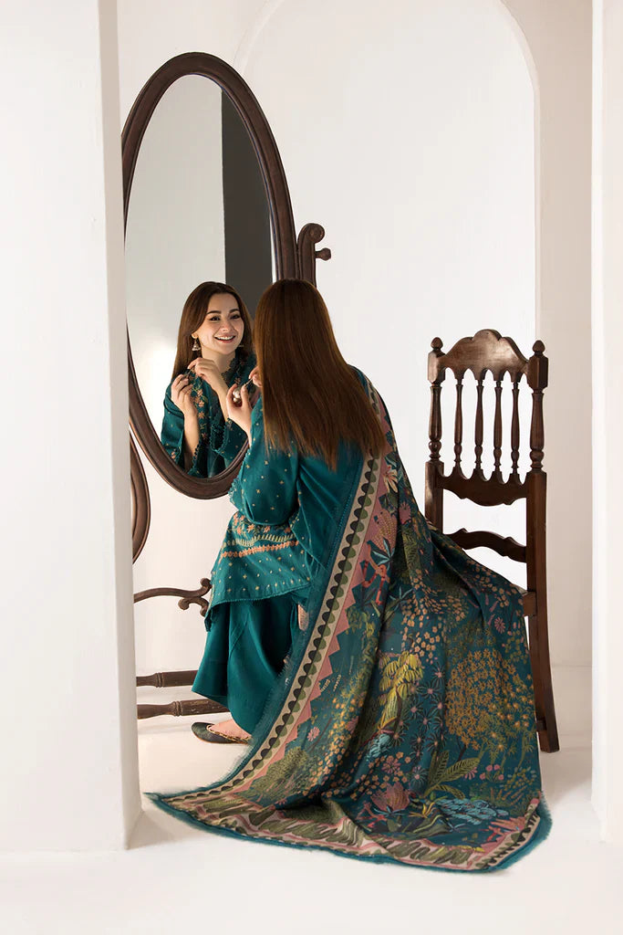 EMBROIDERED DHANAK – 3 Piece Unstitched Winter Suit - RR2011