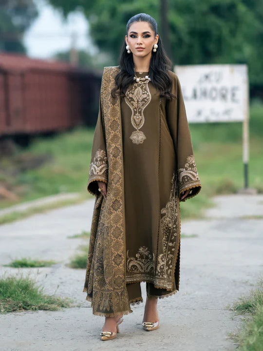 AANGEN DHANAK - 3 Piece Unstitched Winter Suit