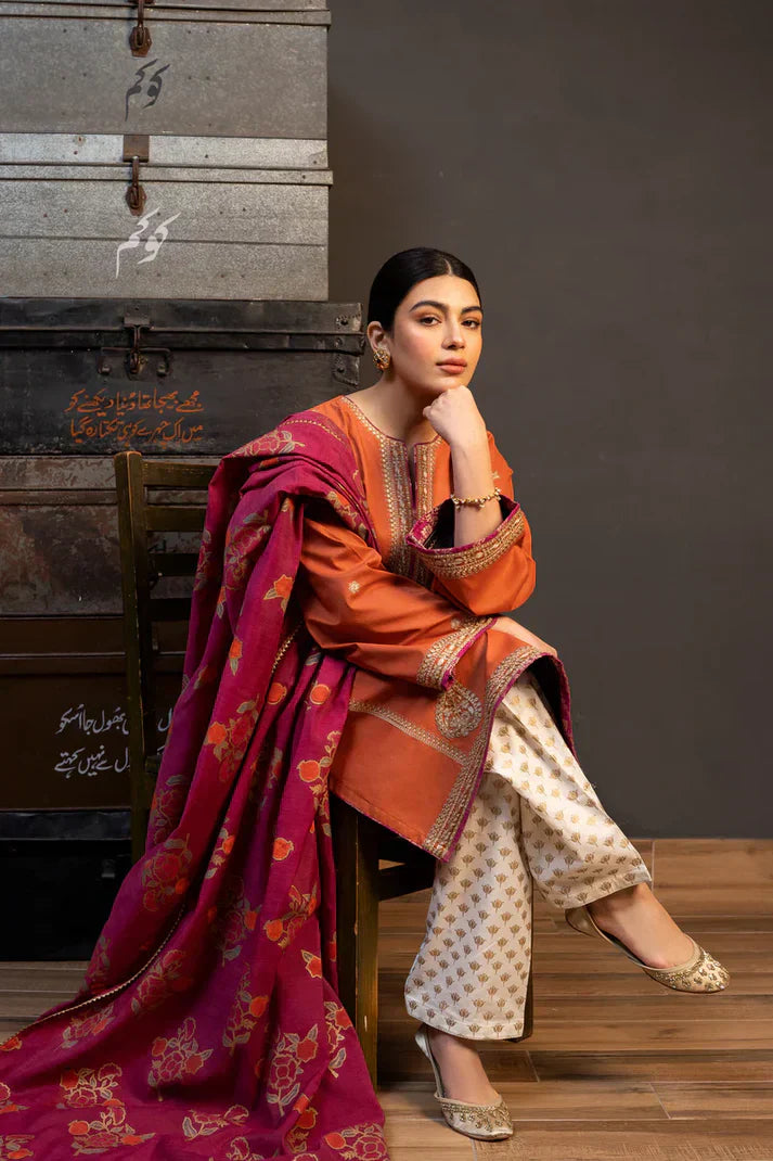 KOKUM DHANAK – 3 Piece Unstitched Winter Suit - RR2014