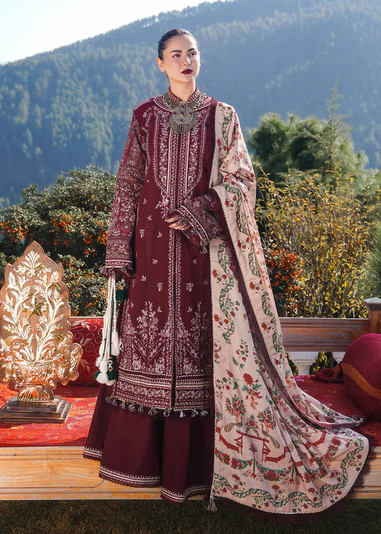 ZARAN DHANAK - 3 Piece Unstitched Premium Winter Suit