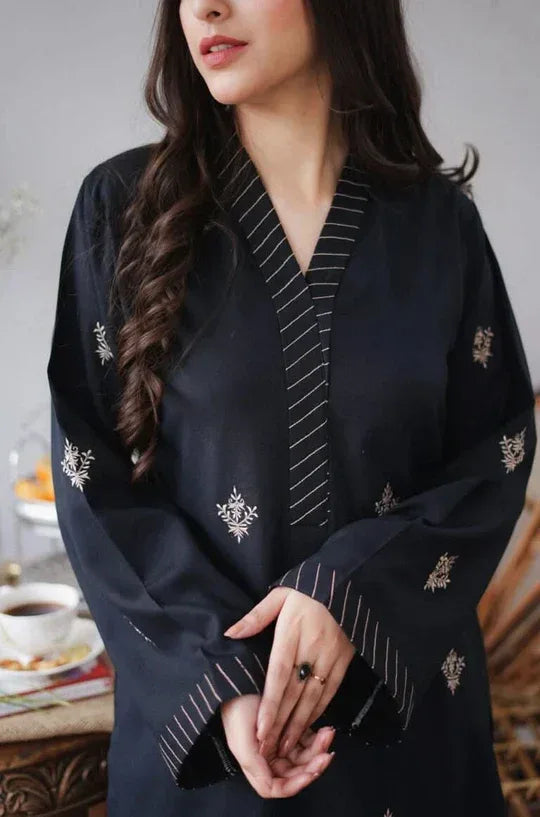COFFEE | 3 PC EMBROIDERED DHANAK SUIT – RR2061 - Rangrezza