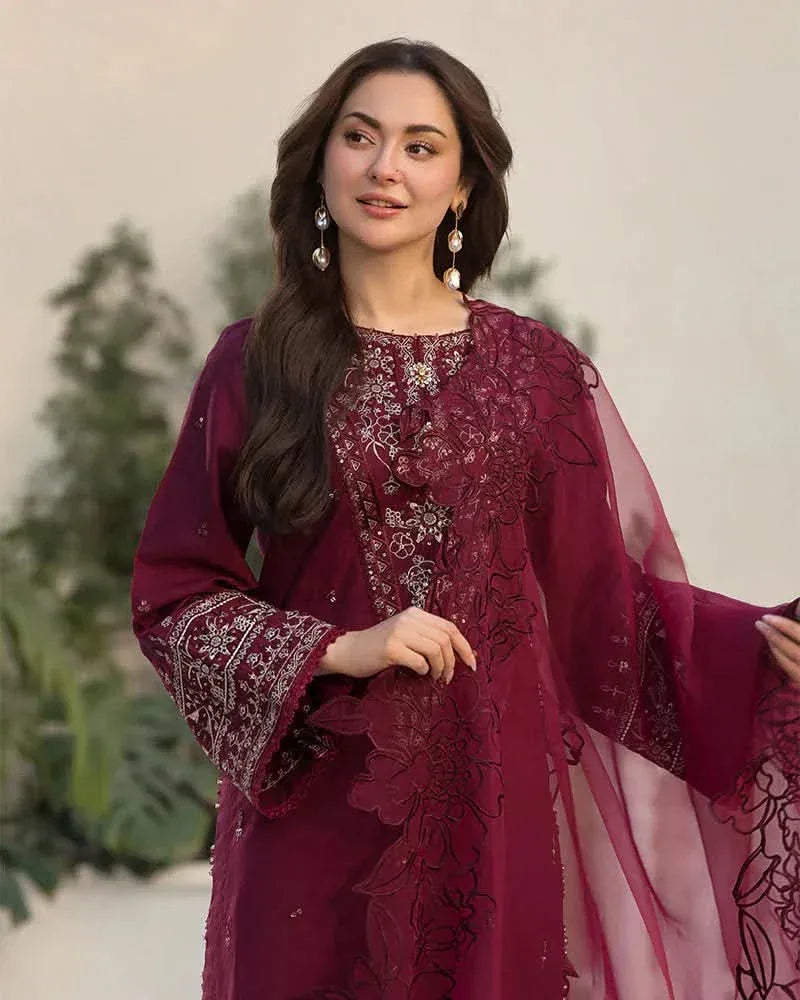 Allys – 3 PC Embroidered Dhanak Suit – RR2031 - Rangrezza