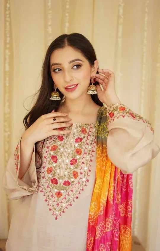 BAHAAR 3PC DHANAK SUIT – RR2070 - Rangrezza