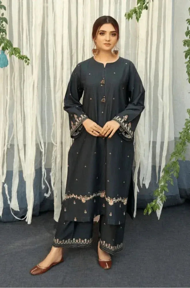 3 PC Embroidered Dhanak Suit - RR2024 - Rangrezza