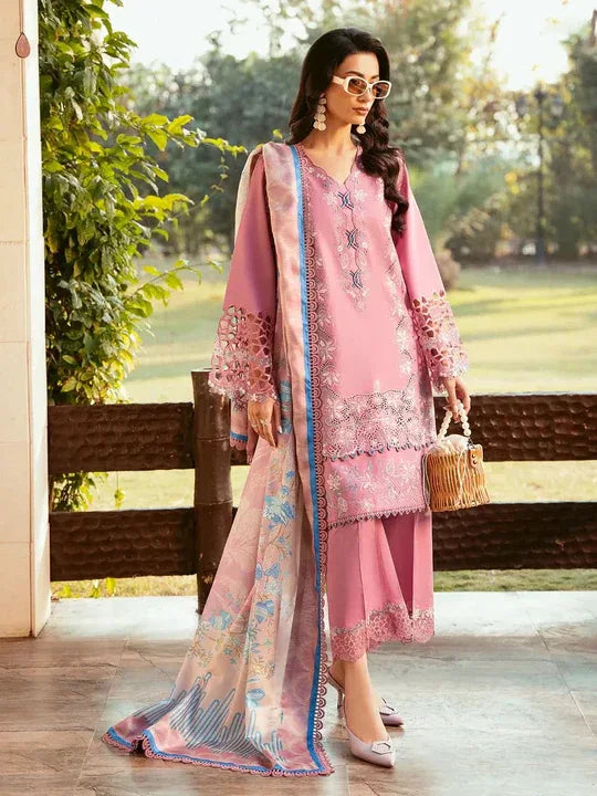 3 PC EMBROIDERED DHANAK SUIT – RR2051 - Rangrezza