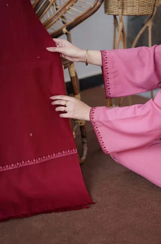 ROSE DHANAK | 3 PC EMBROIDERED DHANAK SUIT – RR2076 - Rangrezza