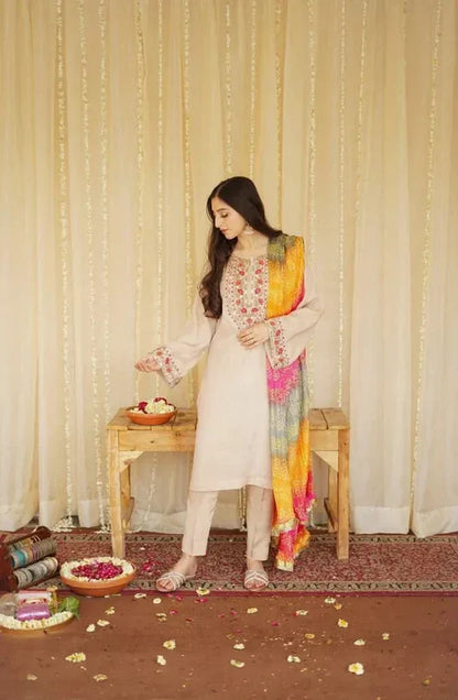 BAHAAR 3PC DHANAK SUIT – RR2070 - Rangrezza