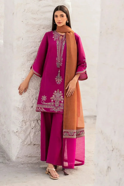 3 PC Embroidered Dhanak Suit – RR2029 - Rangrezza