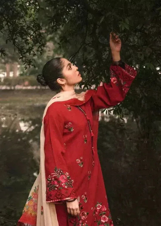 MUSHQ | 3 PC EMBROIDERED DHANAK SUIT – RR2069 - Rangrezza