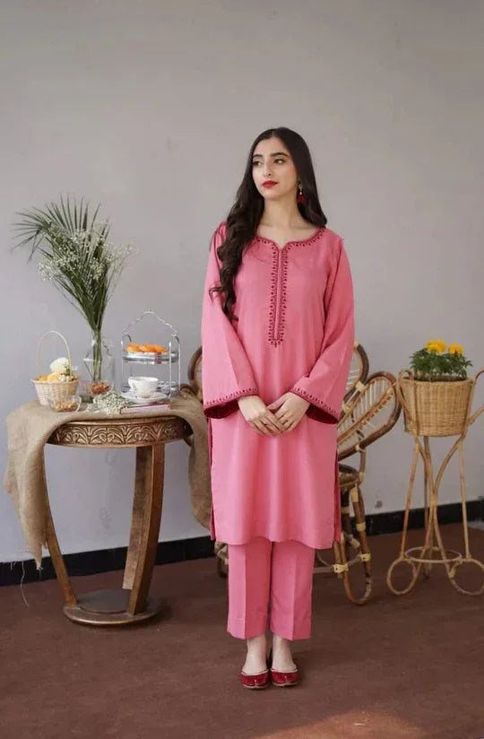 ROSE DHANAK | 3 PC EMBROIDERED DHANAK SUIT – RR2076 - Rangrezza
