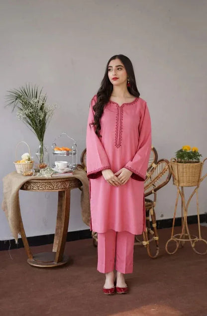 ROSE DHANAK | 3 PC EMBROIDERED DHANAK SUIT – RR2076 - Rangrezza