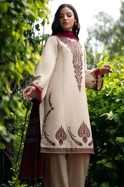 3 PC EMBROIDERED DHANAK SUIT – RR2040 - Rangrezza