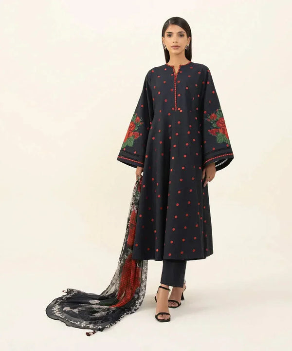 3 PC Unstitched Dhanak Suit – RR2030 - Rangrezza
