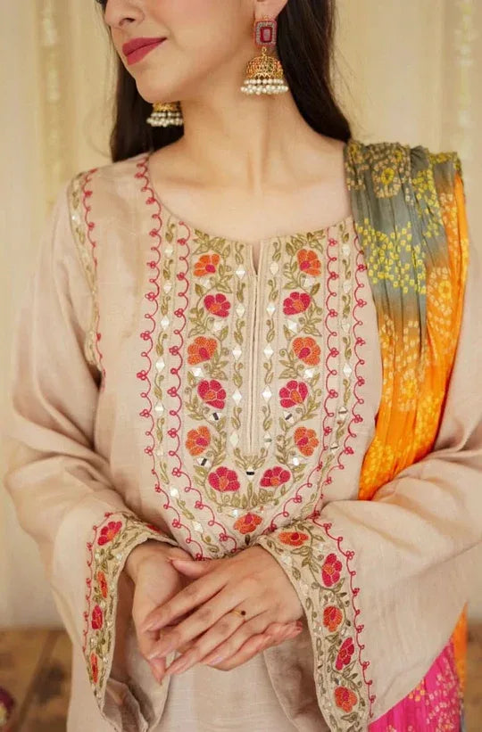 BAHAAR 3PC DHANAK SUIT – RR2070 - Rangrezza
