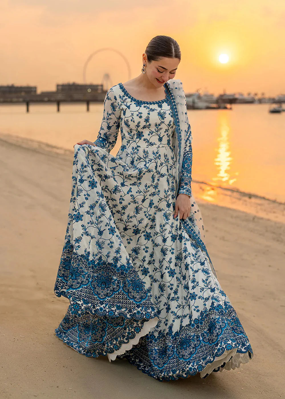 Faiza Saqlain - 3PC Luxury Lawn Embroidered Suit - RR-4050
