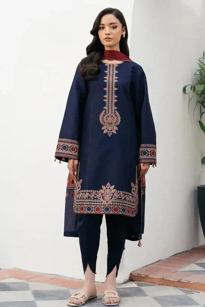 JAZMIN – Premium Embroidered Dhanak Winter Suit | 3 Piece | RR2080