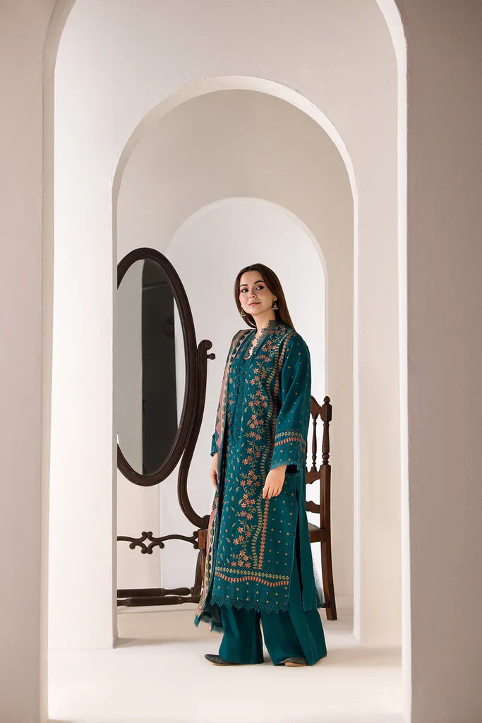 EMBROIDERED DHANAK – 3 Piece Unstitched Winter Suit - RR2011