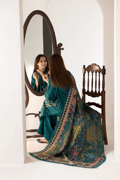 EMBROIDERED DHANAK – 3 Piece Unstitched Winter Suit - RR2011