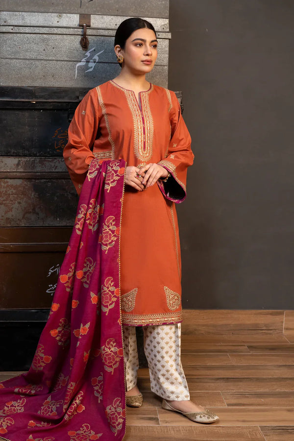 KOKUM DHANAK – 3 Piece Unstitched Winter Suit - RR2014