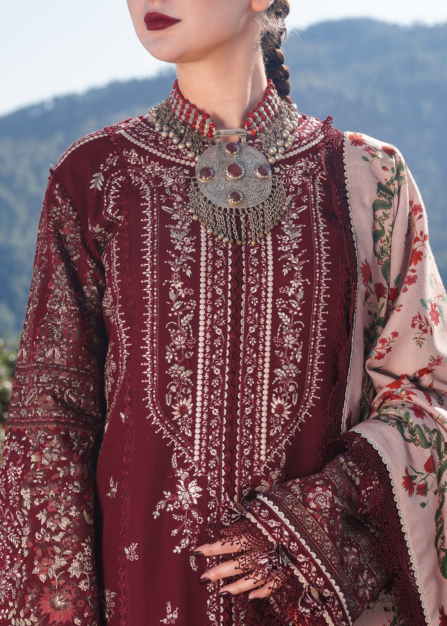 ZARAN DHANAK - 3 Piece Unstitched Premium Winter Suit