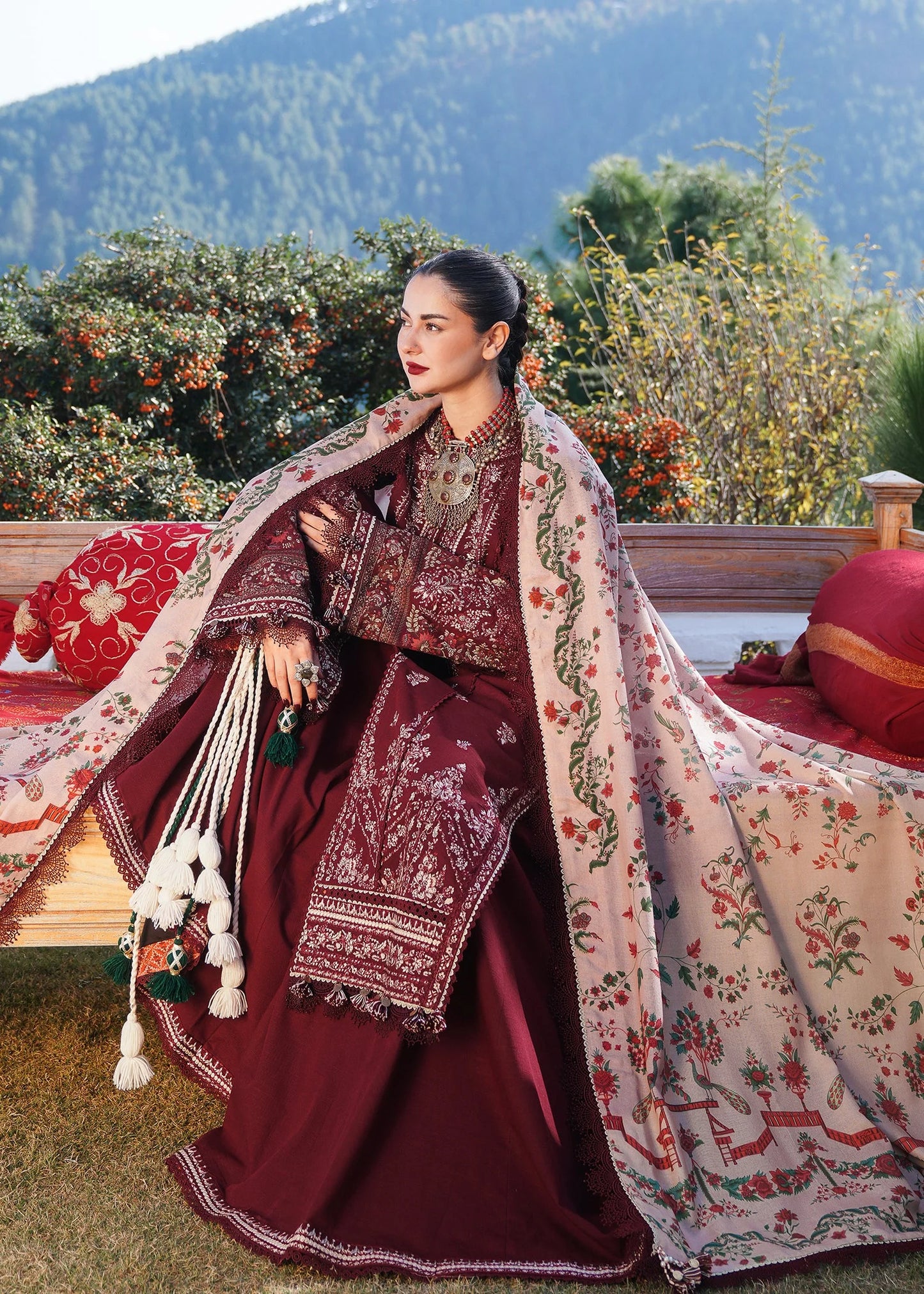 ZARAN DHANAK - 3 Piece Unstitched Premium Winter Suit