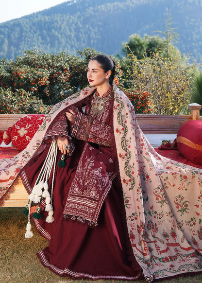 ZARAN DHANAK - 3 Piece Unstitched Premium Winter Suit