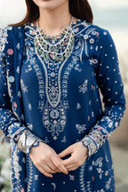 🌸Trending - QALAMKAR - Premium Embroidered Lawn 3PC Suit - RR3007
