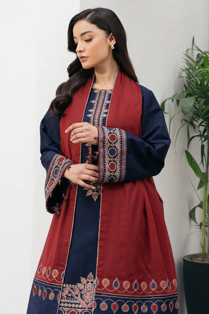 JAZMIN – Premium Embroidered Dhanak Winter Suit | 3 Piece | RR2080