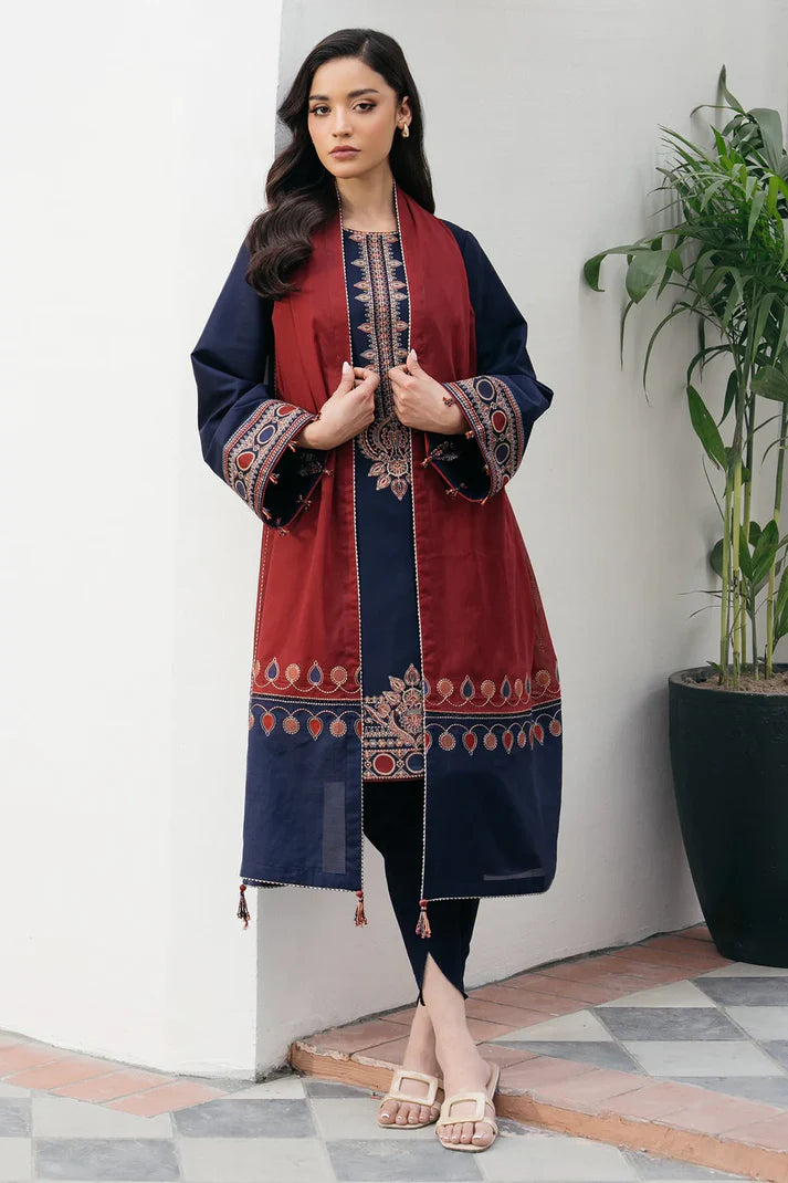 JAZMIN – Premium Embroidered Dhanak Winter Suit | 3 Piece | RR2080