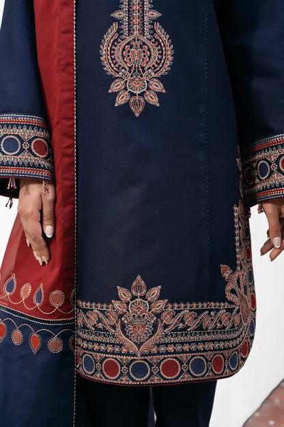 JAZMIN – Premium Embroidered Dhanak Winter Suit | 3 Piece | RR2080