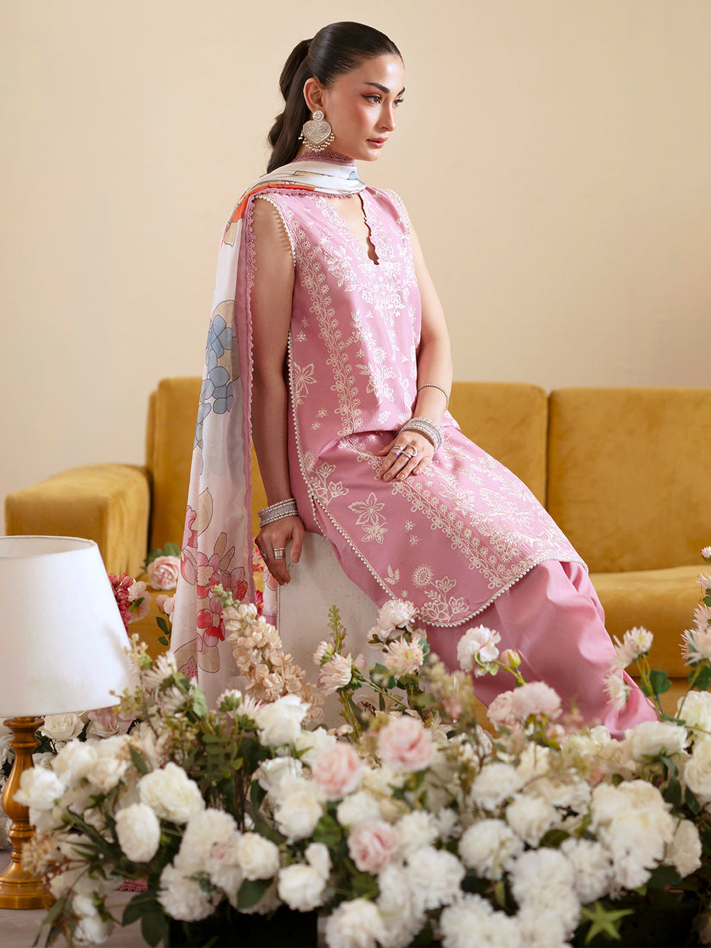 Mahnur Summer Collection '26 | 3PC Luxury Embroidered Lawn - RR-4054
