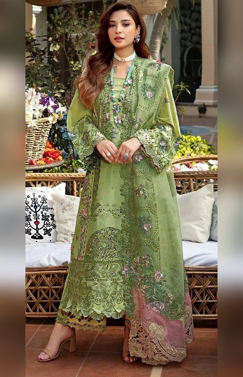 ELAF - 3PC Luxury Lawn Embroidered Suit - RR-4033