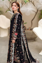 Qalamkar - 3PC Luxury Lawn Embroidered Suit - RR-4002