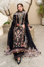 Qalamkar - 3PC Luxury Lawn Embroidered Suit - RR-4002
