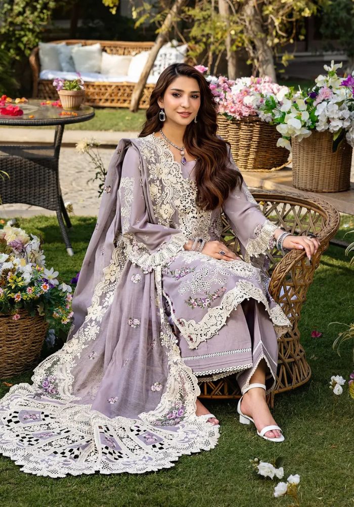 ELAF  - 3PC Lawn Embroidered Suit - RR-4025
