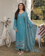 ALLYS - 3PC Luxury Lawn Embroidered Suit - RR-4040