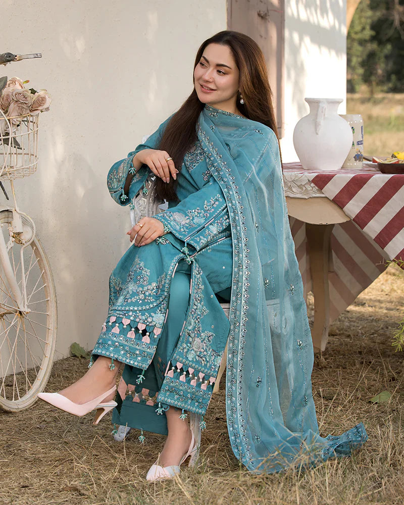 ALLYS - 3PC Luxury Lawn Embroidered Suit - RR-4040