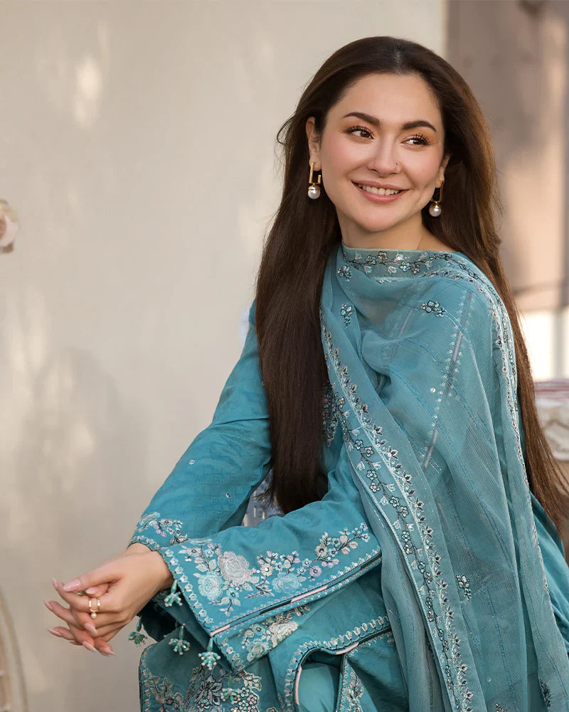 ALLYS - 3PC Luxury Lawn Embroidered Suit - RR-4040