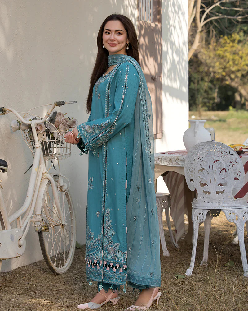 ALLYS - 3PC Luxury Lawn Embroidered Suit - RR-4040