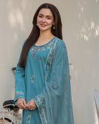 ALLYS - 3PC Luxury Lawn Embroidered Suit - RR-4040
