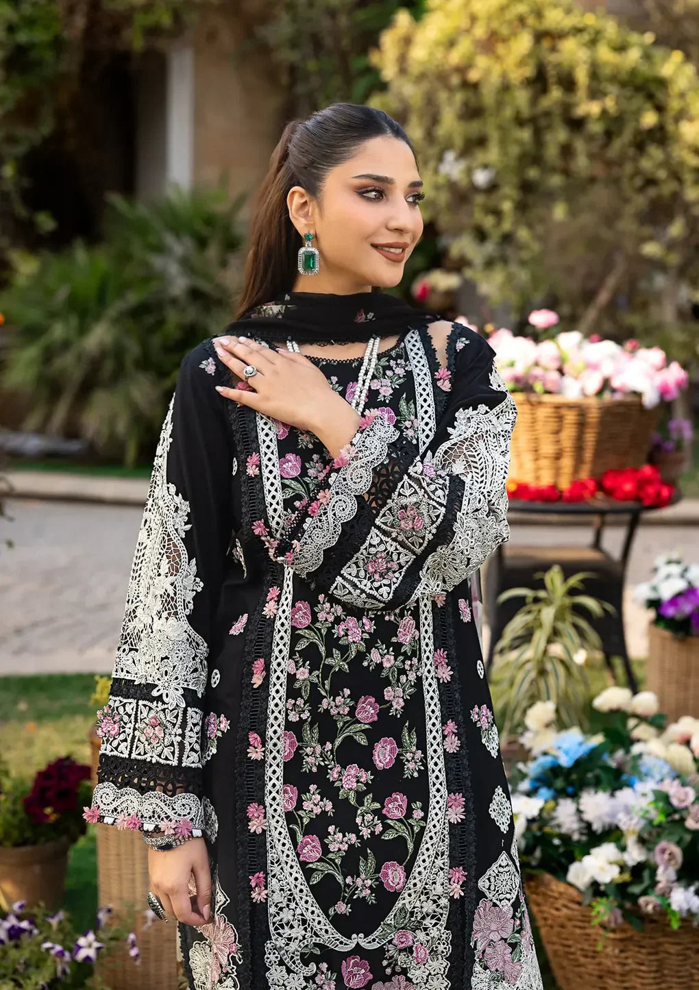 ELAF  - 3PC Luxury Lawn Embroidered Suit - RR-4029
