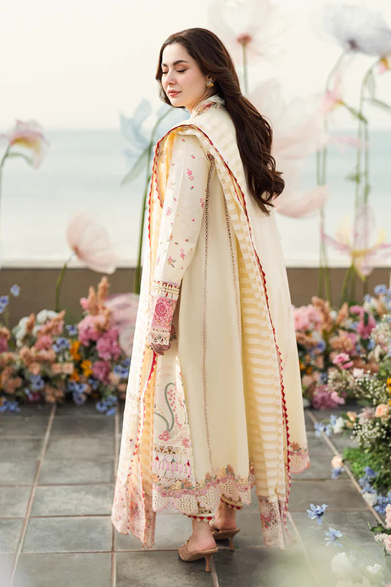 Qalamkaar - 3PC Lawn Embroidered Suit - RR-4034