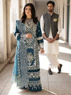 MAHNUR - 3PC Lawn Embroidered Suit - RR-4022