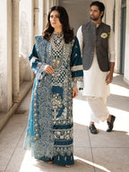 MAHNUR - 3PC Lawn Embroidered Suit - RR-4022