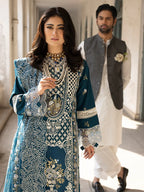 MAHNUR - 3PC Lawn Embroidered Suit - RR-4022